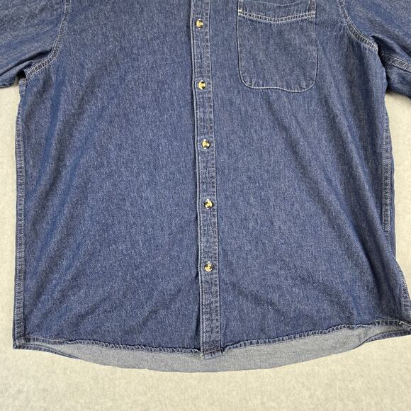 Pepsi-Cola Shirt Mens Size XL Denim Long Sleeve Button Down by Port & Company - Picture 6 of 13